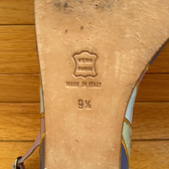 CCO PRICE DROP 🔥🔥 Beautiful Mario Prologue Lavender Leather Sandals Size 9.5 - Picture 7 of 7